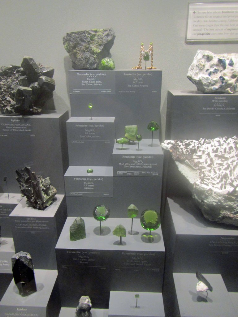 Pretty peridot on display at the Smithsonian, June 2014. 