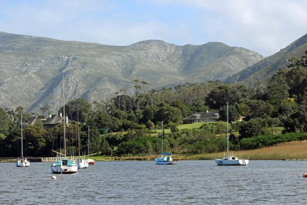 A view of Cape Fold Belt mountains from the Hermanus Yacht Club, April 2016. 