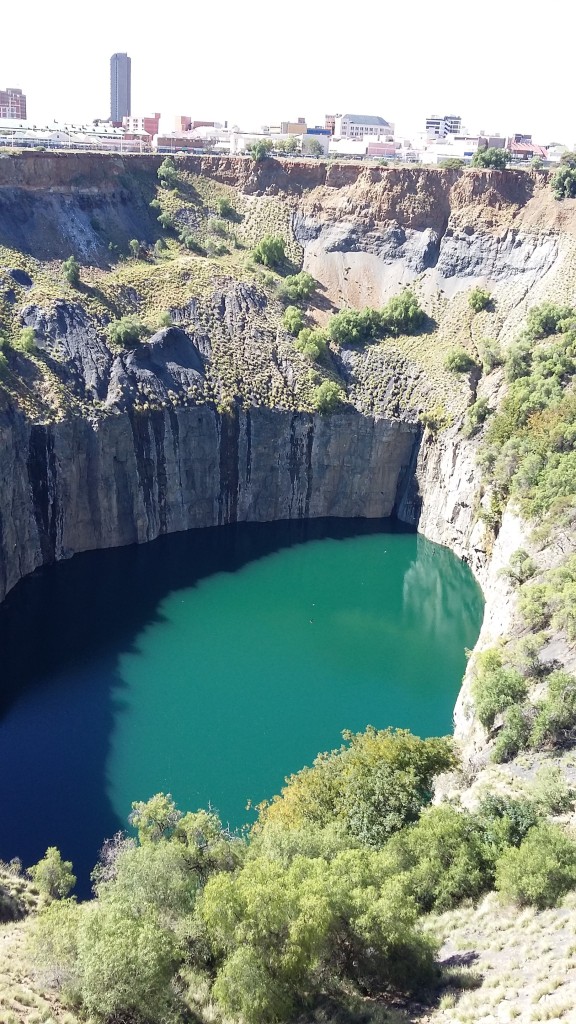 The Big Hole, Kimberley - with some buildings for scale. 