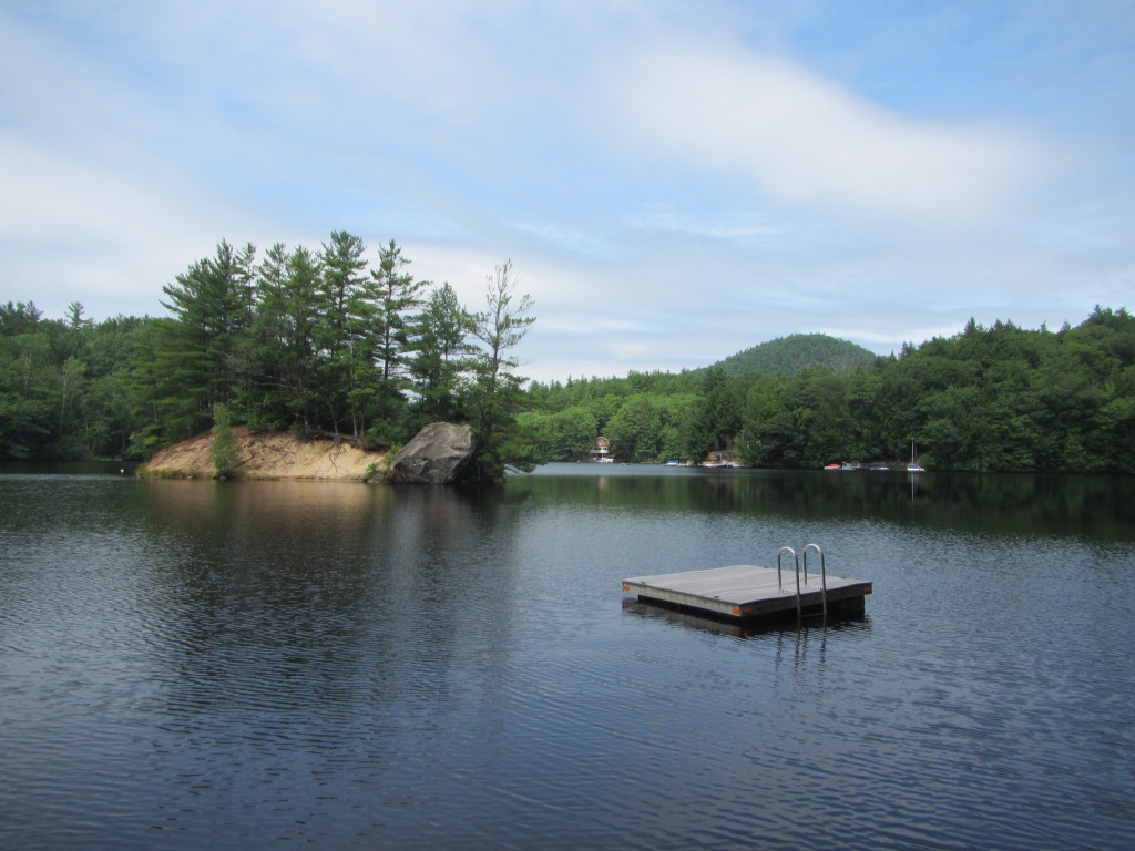 The view from the Mervine Family lakeside cabin, New Hampshire. Picture taken July 2013. 