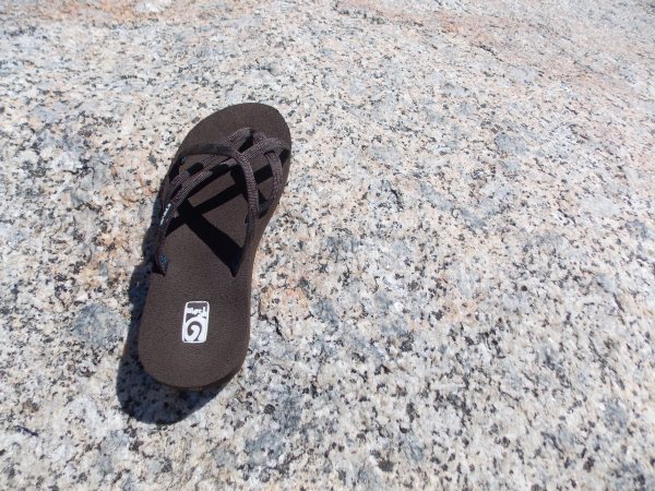 Boulders Beach #8. A close-up view of the granite, with shoe for scale. 