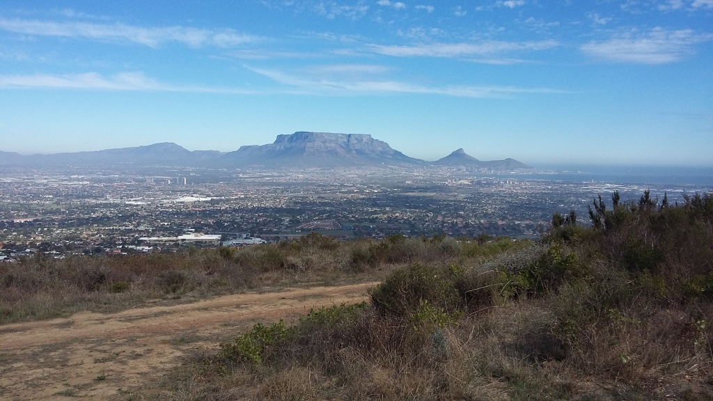 A profile view of Table Mountain, April 2016. 