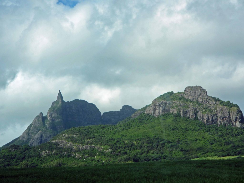 A volcanic landscape view, Mauritius. 