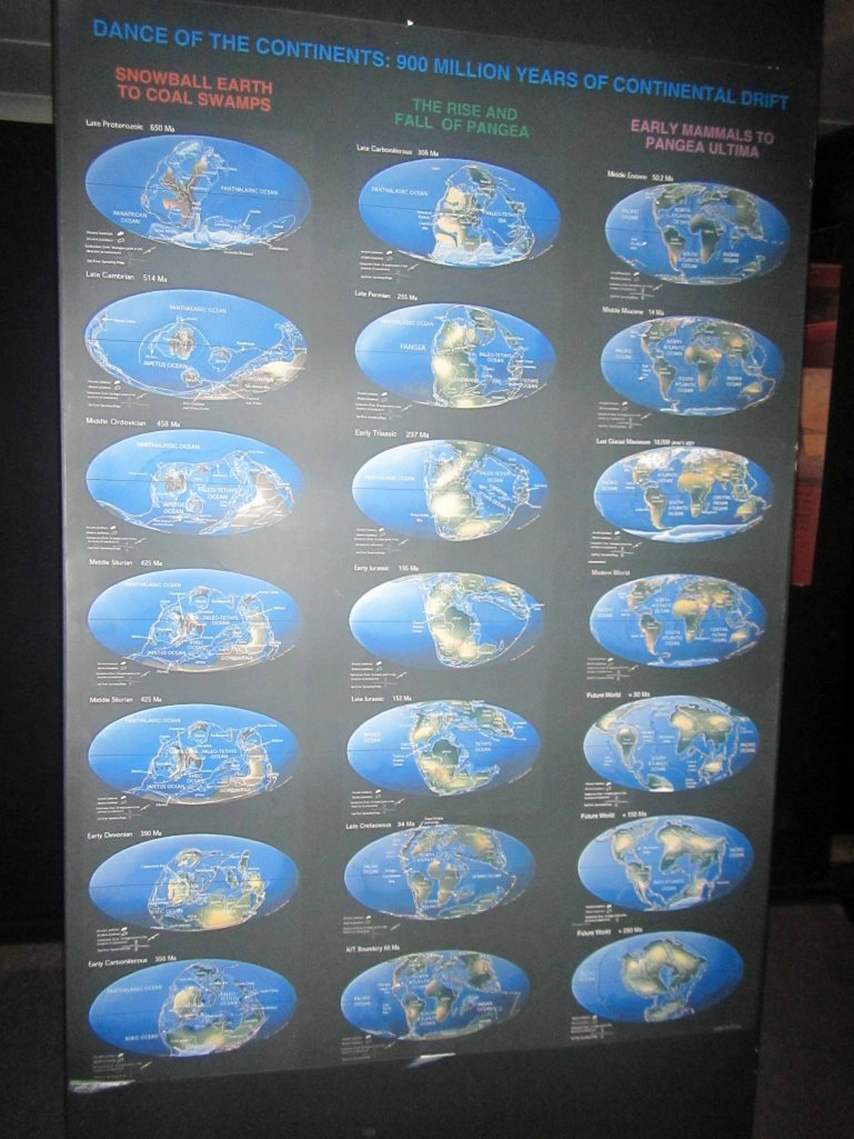 A poster of continental reconstructions over the past 900 million years. Click to enlarge. 