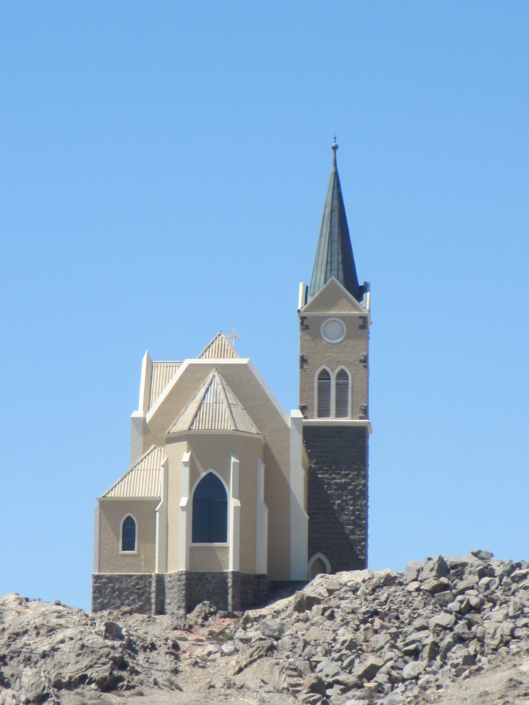 A church in Lüderitz, Namibia. 
