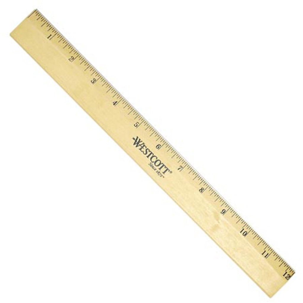 A simple wooden ruler. Picture from Amazon.com.