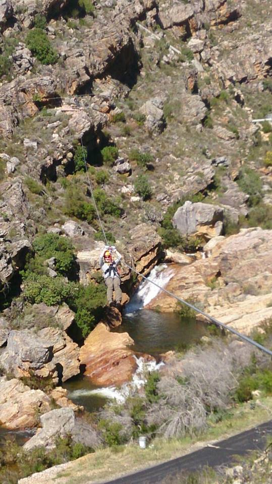 Ziplining in Ceres, South Africa. 