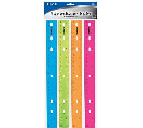 Some colorful plastic rulers. Picture from Amazon.com.
